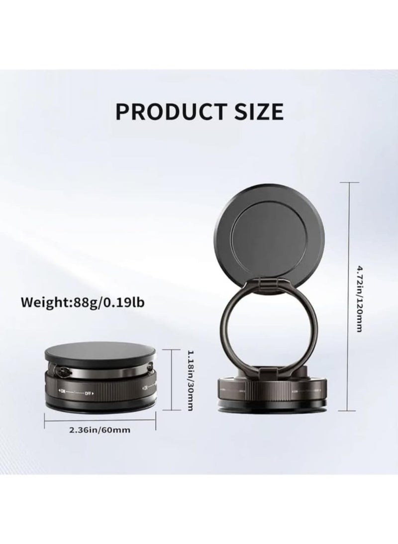 Upgraded magnetic mobile phone holder, adjustable, hands-free, 360° rotation, with adhesive base for car, gym, mirror, and smooth surfaces, compatible with iPhones, Android, and all mobile phones. - Image 2